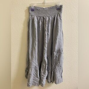 Final Touch Light Gray Maxi Skirt‎